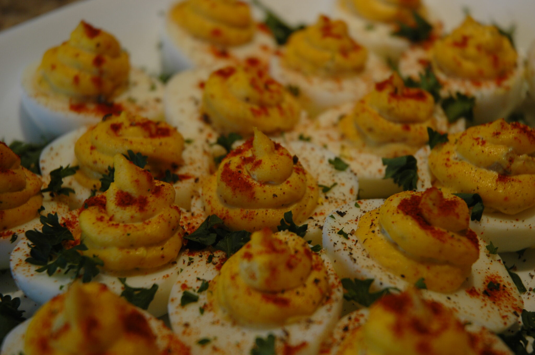 Deviled eggs with curry