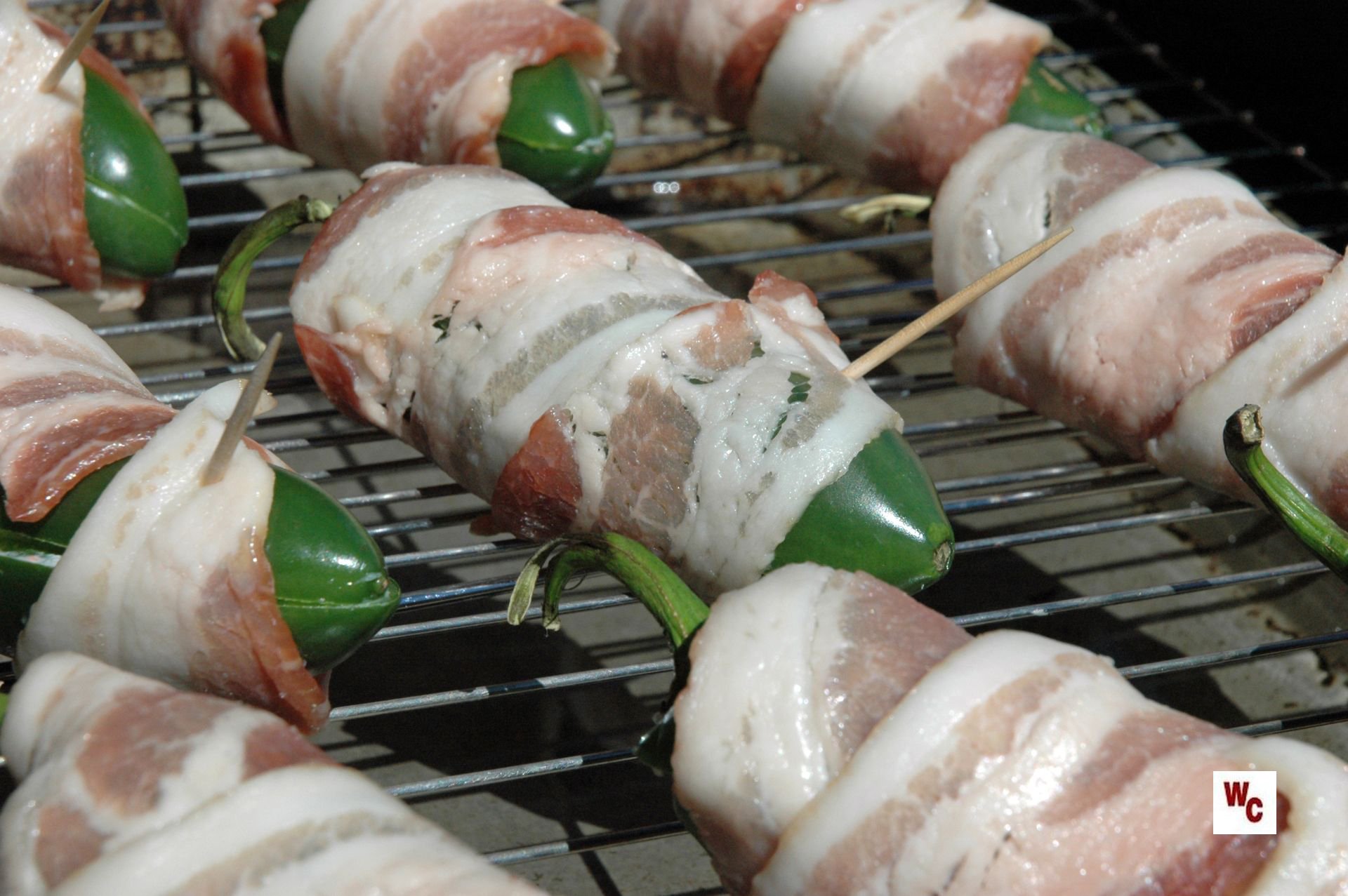 bacon wrapped crab stuffed jalapeno peppers