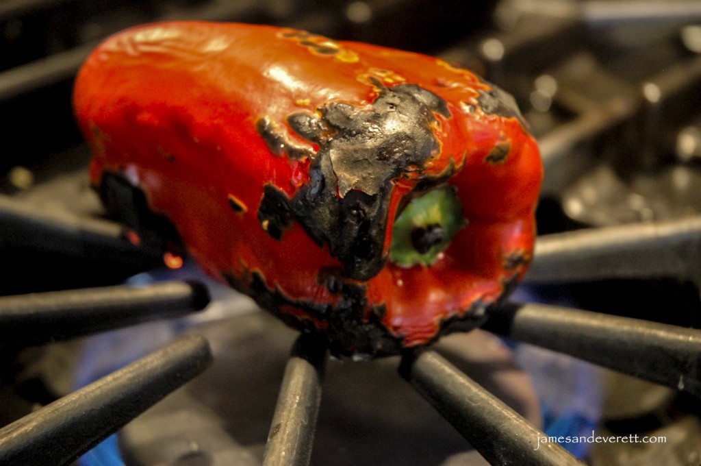 How to roast red peppers