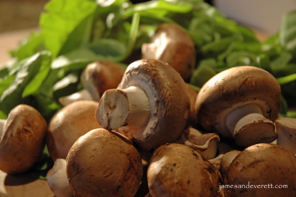 Mushrooms and spinach