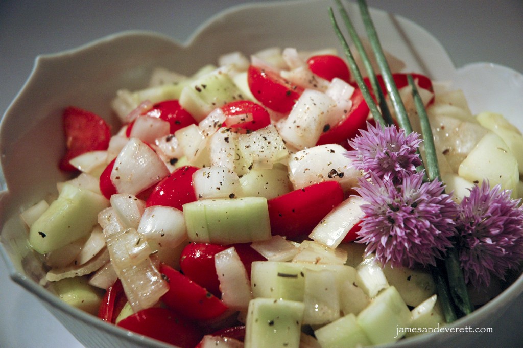 Cucumber and tomato salad