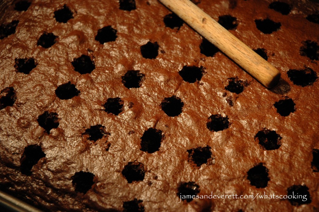 Oreo poke cake