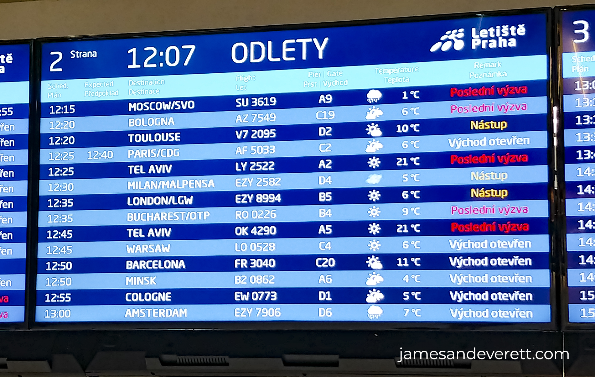 Prague Airport Flight Information