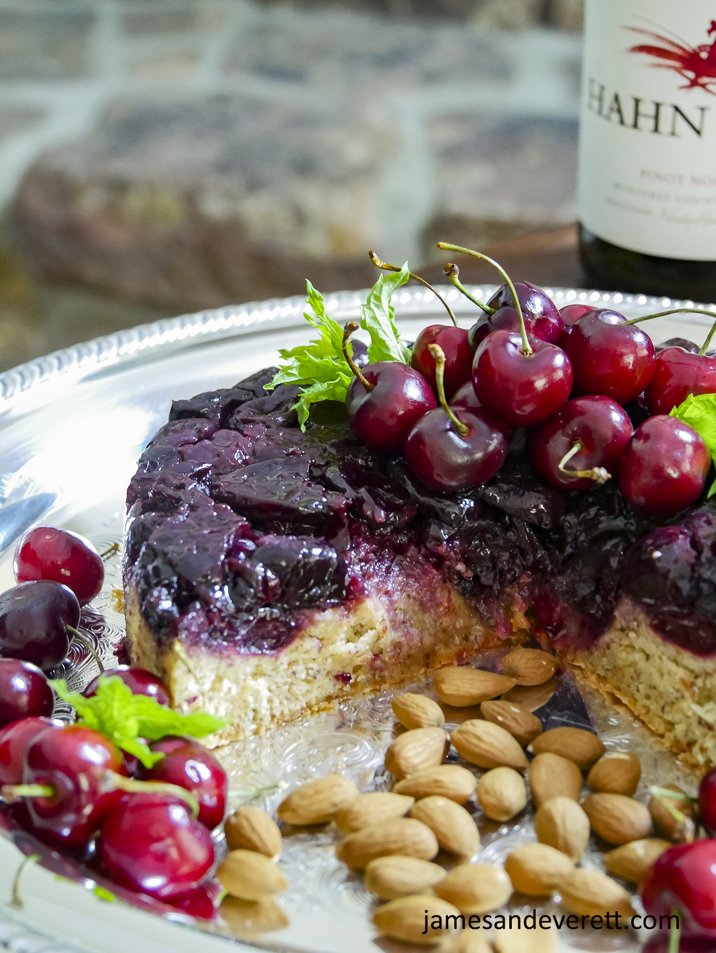 Cherry Almond Upside Down Cake Recipe