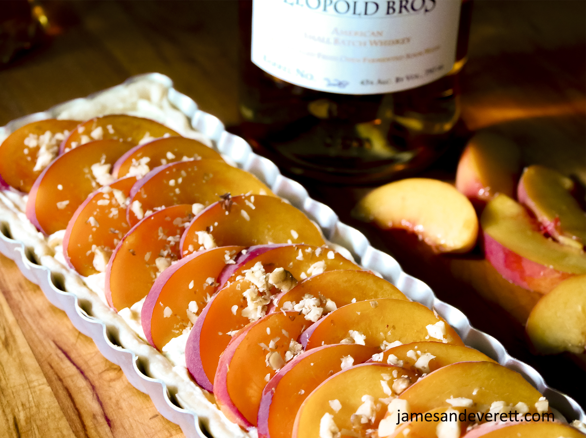 Honey Whiskey Peach Tart