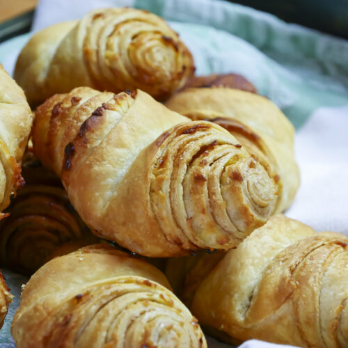 Franzbrötchen mit Apfel