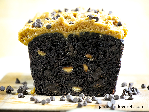 Dark Chocolate & Peanut Butter Zucchini Cake