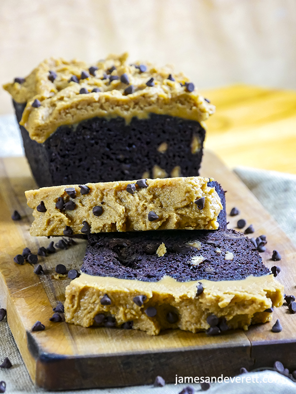 Dark Chocolate & Peanut Butter Zucchini Cake