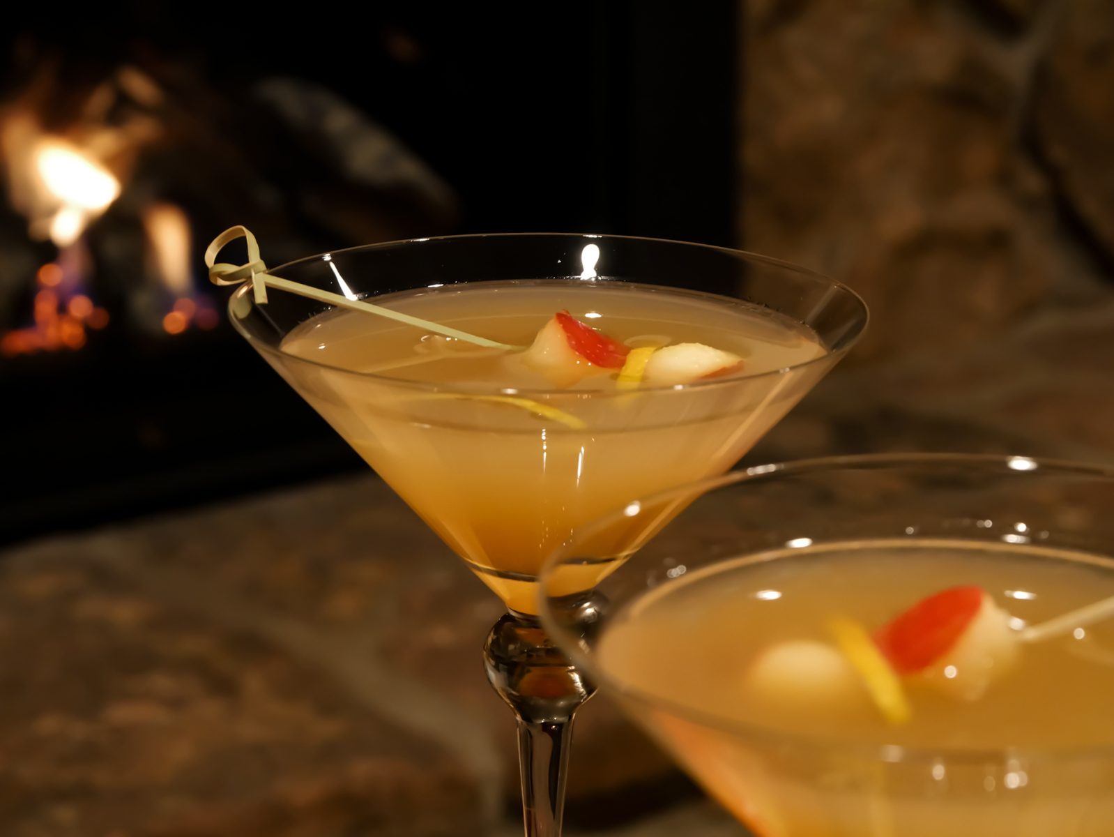 bourbon apple ginger martini