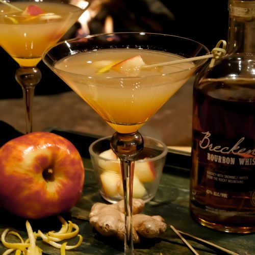 bourbon apple ginger martini