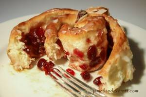 Bourbon Cherry Cinnamon Rolls    