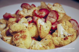 Roasted Cauliflower & Radishes   