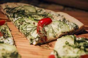 Cucumber & Herb Pizza      