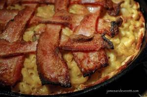 Bacon Topped Mac & Cheese Pie   