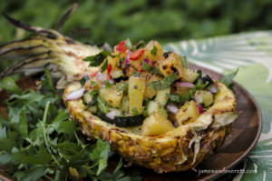 Grilled Pineapple & Cuke Salad  