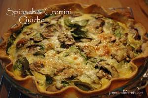 Spinach & Mushroom Quiche 